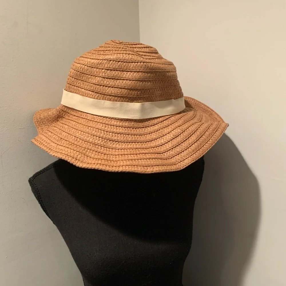 Madewell Braided Straw Hat in Warm Nutmeg M/L NWT